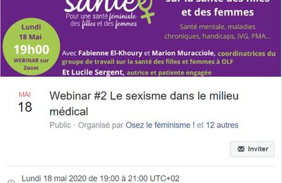 Covid-19 - Webinar Osez Le Féminisme - FEMINISTALK - Invitation au Webinar #2 - Coronavirus