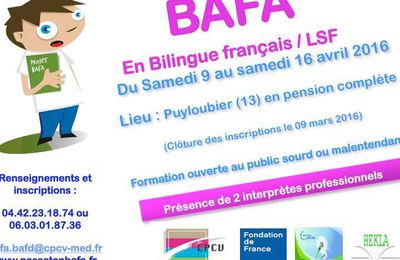 BAFA en Bilingue Français/LSF