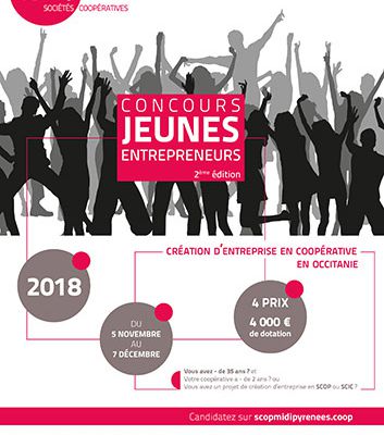 2nde édition du concours régional de création d'entreprises en coopératives : Concours Jeunes Entrepreneurs Occitanie