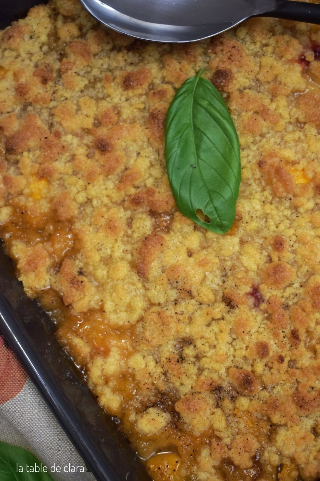 Crumble brugnons jaunes