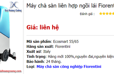 Máy chà sàn liên hợp ngồi lái Fiorentini Ecosmart 55 65