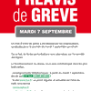 TUR : Préavis de grève le 7 septembre