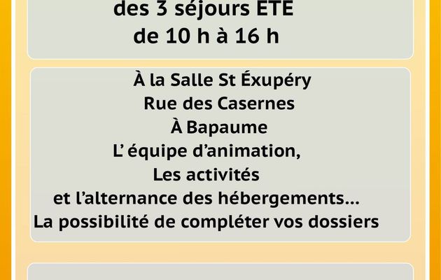 Samedi 24 juin - Expo été 2017 - les Séjours et les 100 % Ados