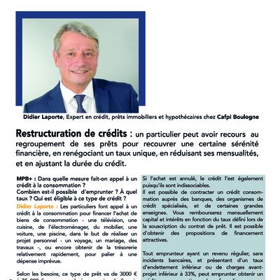 Crédit, rachat et restructuration avec Didier Laporte, Expert chez Cafpi