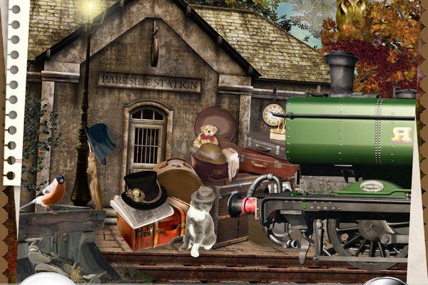 "Voyage en Train"...Kittyscrap