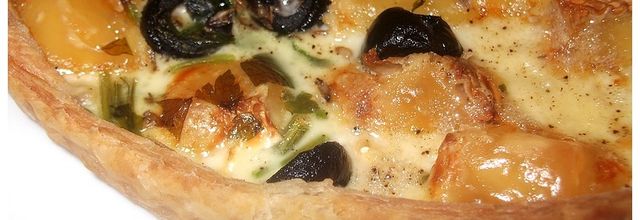 Tarte Brie / Olives Noires