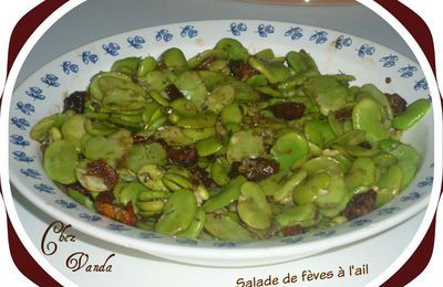 Salade de fèves à l'ail 