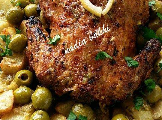 Poulet  aux olives façon marocaine