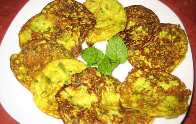 pancakes de courgette coco et curry 