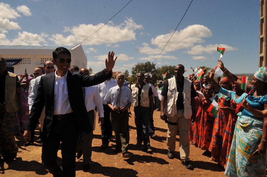 01.12.2012. Inauguration de la nouvelle gare routière de la ville d'Antsiranana par le Président de la Transiiton, Andry Rajoelina. 2-Photos : Harilala Randrianarison