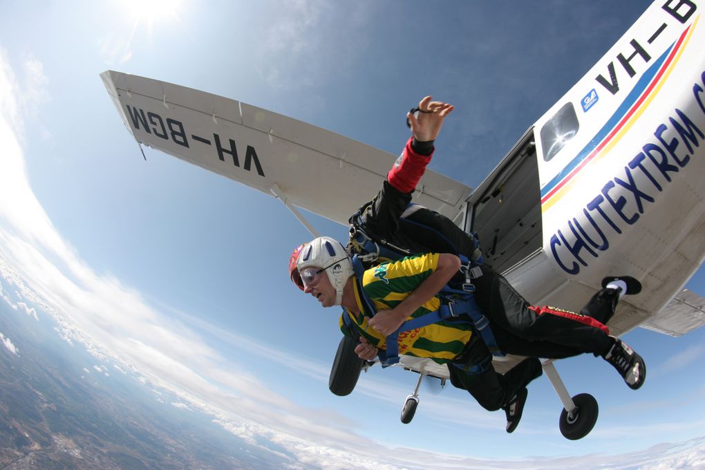 Photos des sauts en parachute tandem, débutants