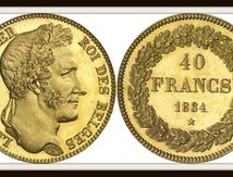 BELGIQUE. 40 Francs - OR - Léopold I - 1834-1841