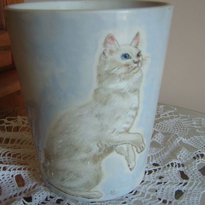 PEINTURE ANIMALIERE A L'HUILE - Vases - Cache pots