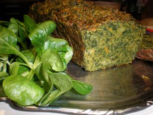 Cake &quot; épinards, patates douces, pommes de terre&quot;