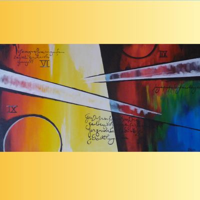 Peinture acrylique sur toile : Eclats