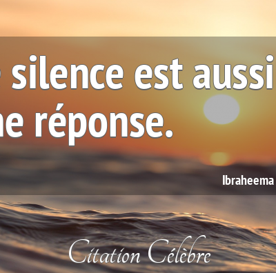 Les vertus du silence