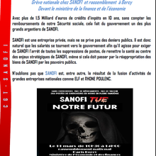 CGT Sanofi : grève nationale le 11 mars !