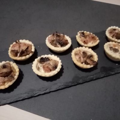 Tartelettes champignons et andouille