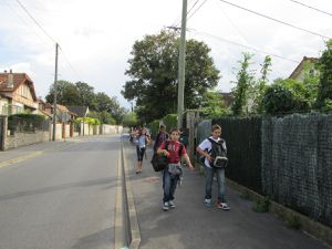 Le trajet pour se rendre en bord de Marne, une petite demi-heure de marche en descente à l'aller....