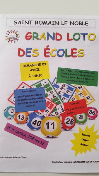 LOTO DU 3 AVRIL 2016 A 14H30