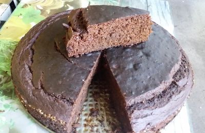 Gâteau au chocolat et potiron sans gluten, sans lactose, sans matière grasse
