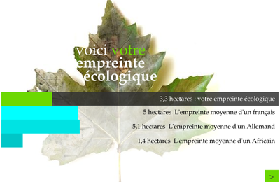 Calculez votre empreinte écologique