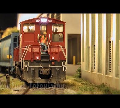 Le réseau ferroviaire à l’échelle O du corridor d’Arbutus au Canada construit par Evan Daes