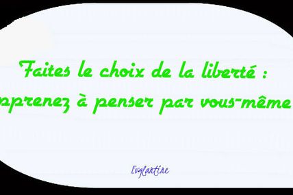 Ma liberté de penser ...