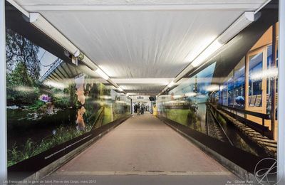 Arrivée des fresques dans la gare SNCF de Saint Pierre des Corps