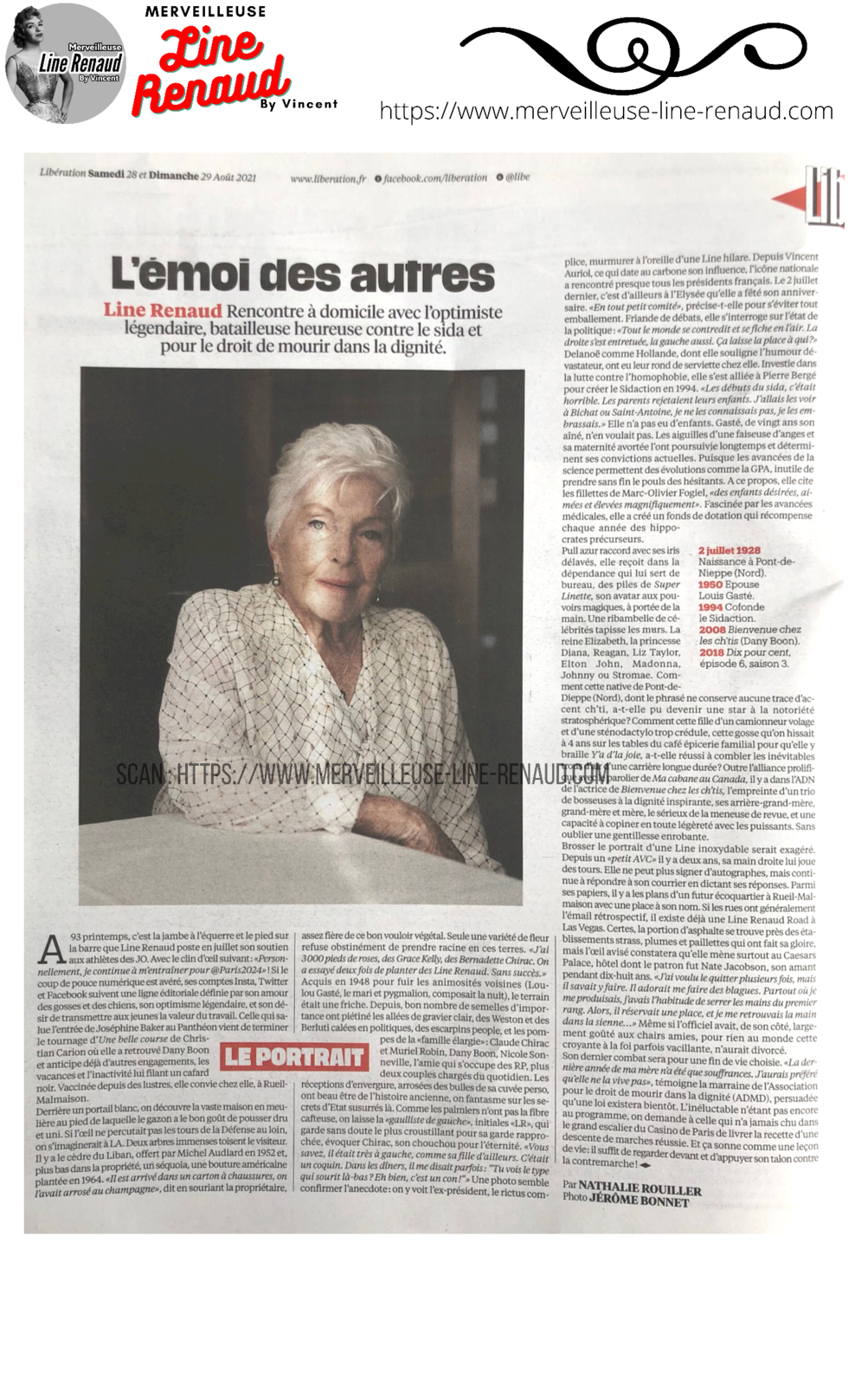 PRESSE : Libération n°12503 - 28/08/2021