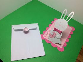 Carte pop up gratuite lapin de Pâques