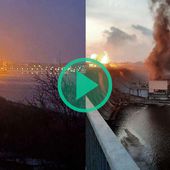 Guerre en Ukraine : Sur le Dniepr près de Zaporijia, le plus gros barrage du pays en feu après une attaque russe