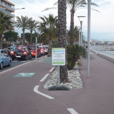 Constat d'échec pour l'aménagement cyclable de la promenade de Cagnes-sur-Mer
