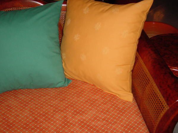 A mobilis en guadeloupe , les coussins peuvent etre habillés au choix parmis 150 tissus différents ;les housses sont facilement dehoussables . 