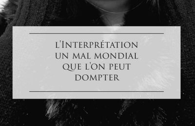 L'Interprétation : un Mal Mondial que l'on peut dompter ! (Moteur principal des Conflits )