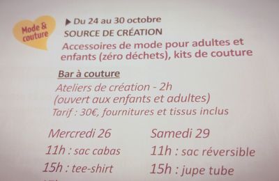 Nouvelle semaine en boutique éphémère du 24 au 30 octobre.