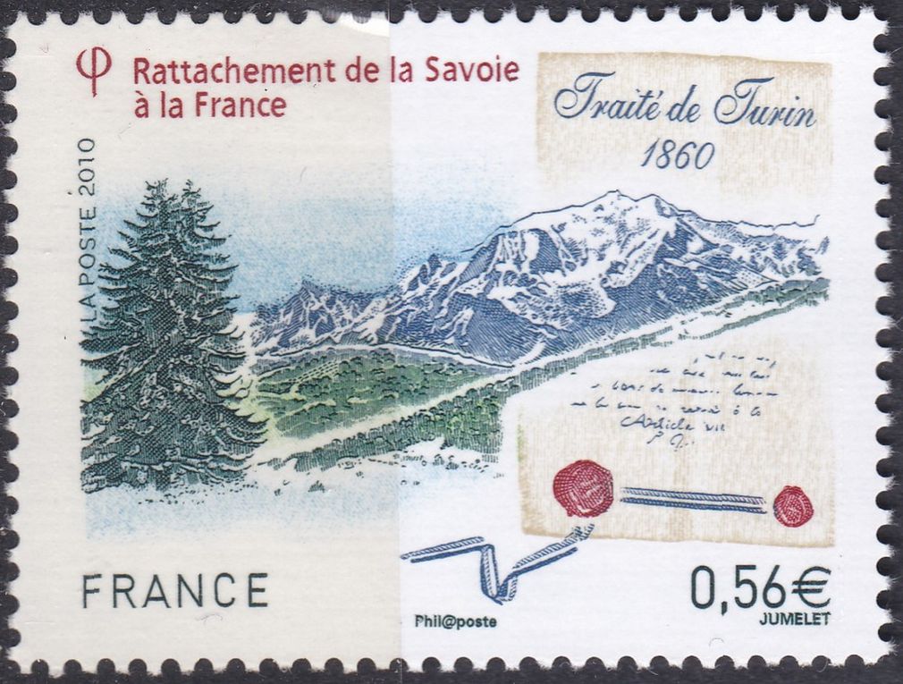 Rhône-Alpes dans la philatélie française (7/). Savoie et Haute-Savoie