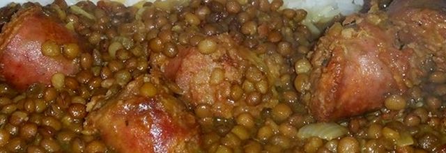 Lentilles saucisses créole-Recette de la Réunion (974)