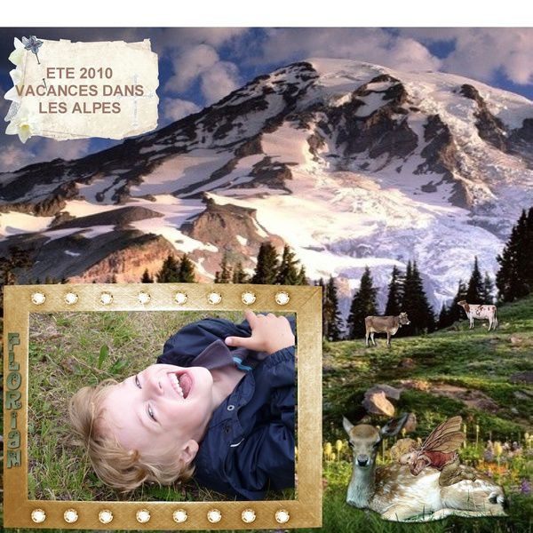 Pages réalisée en scrap digital