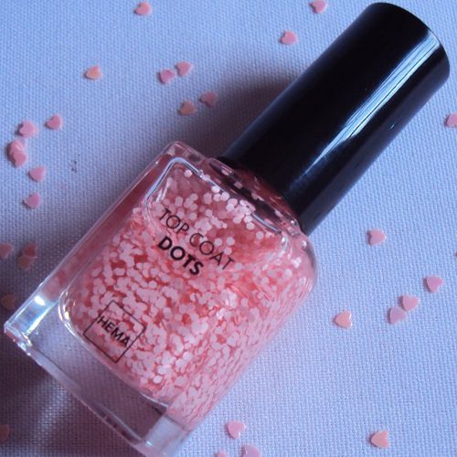 Sur mes ongles : Top coat dots de Hema (shade 05)