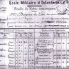 Relevé de notes de Pierre Desgrées du Loû à l'Ecole Militaire d'Infanterie (Saint-Maixent)