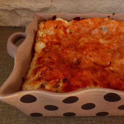 Lasagnes courgette, ricotta et sauce tomate