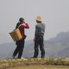 Les rizières en terrasses innondées dans lesquelles se reflète le soleil, on ne s'en lasse pas