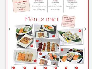 La carte du restaurant Oїshi
