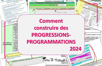 Comment construire des progressions-programmations - 2024
