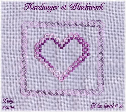 Broderie en "blackwork"
Technique : point arrière et en général de couleur "noire"