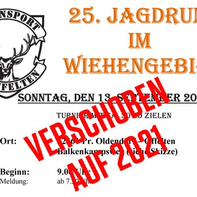 25. Jagdrunde verschoben auf 2021