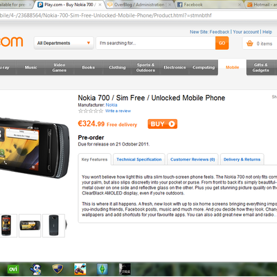 Nokia 700: disponible le 21 octobre ?