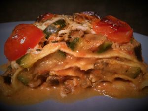 Lasagnes aux légumes et lait de coco