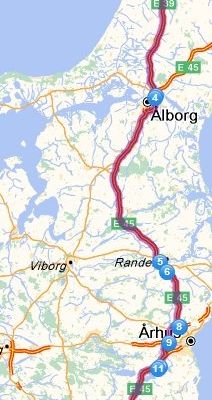 Dag 24 Kristiansand -> Hirtshals (Boot) - Hirtshals -> Billund (273.9 km)
